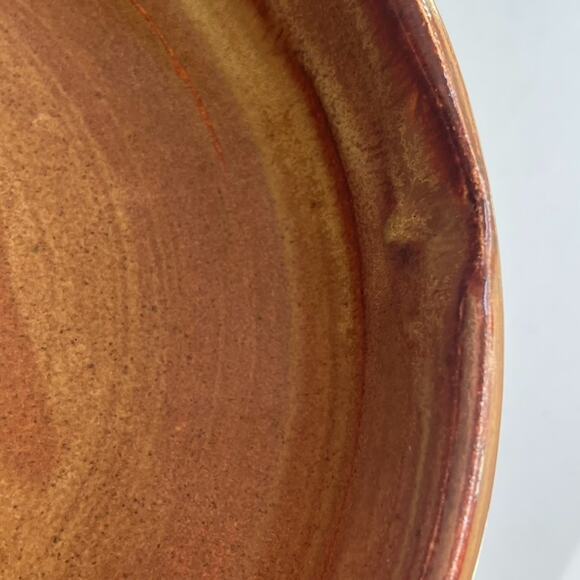 Art Studio Pottery Hand Thrown Dish Bowl Artist Stamped 9.5" - Picture 13 of 14